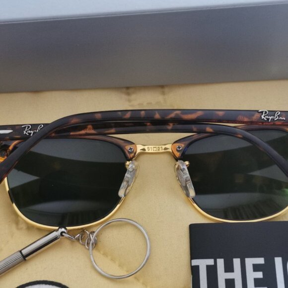 Unisex Ray Ban Clubmaster RB3016 Tortoise G-15 - Picture 5 of 8